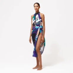 Cotton Voile Women Pareo Envoûtement - Vilebrequin X Deux Femmes Noires -Outdoor Beach & Swimwear PARU3V88 354 supp2 3920x3920 1