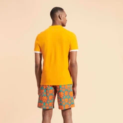 Vilebrequin Men Cotton Pique Polo Shirt Solid 11 Vilebrequin Men Cotton Pique Polo Shirt Solid -Outdoor Beach & Swimwear PLNU3N00 172 backworn 3920x3920 1