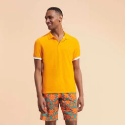 Vilebrequin Men Cotton Pique Polo Shirt Solid 10 Vilebrequin Men Cotton Pique Polo Shirt Solid -Outdoor Beach & Swimwear PLNU3N00 172 frontworn 3920x3920 1