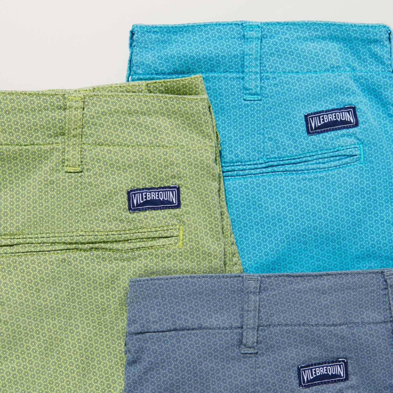 Vilebrequin Men Cotton Printed Bermuda Shorts Micro Flower 10 Vilebrequin Men Cotton Printed Bermuda Shorts Micro Flower - Image 8