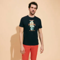 Vilebrequin Cotton Men T-shirt Raiatea 10 Vilebrequin Cotton Men T-shirt Raiatea -Outdoor Beach & Swimwear PTSU3P77 390 frontworn 3920x3920 1