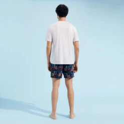 Vilebrequin Cotton Men T-shirt Waiting For Sun -Outdoor Beach & Swimwear PTSU3P96 151 backworn 3920x3920 1
