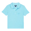 Vilebrequin Linen Boys Polo Shirt Solid -Outdoor Beach & Swimwear PYOE9O00 381 front 3920x3920 1
