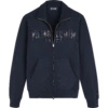Vilebrequin Men Cotton Front Zip Sweatshirt Neo Médusa Brodé -Outdoor Beach & Swimwear RUXC3P09 390 front 3920x3920 1