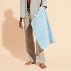 Vilebrequin Beach Towel Cotton Solid Mineral -Outdoor Beach & Swimwear SANH3200 299 frontworn 3920x3920 1