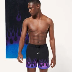 Unisex Beach Towel Hot Rod 360° - Vilebrequin X Sylvie Fleury -Outdoor Beach & Swimwear SCLH2256 990 backworn 3920x3920 1