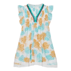 Girl Mini Dress Iridescent Flowers Of Joy- Vilebrequin X Poupette St Barth