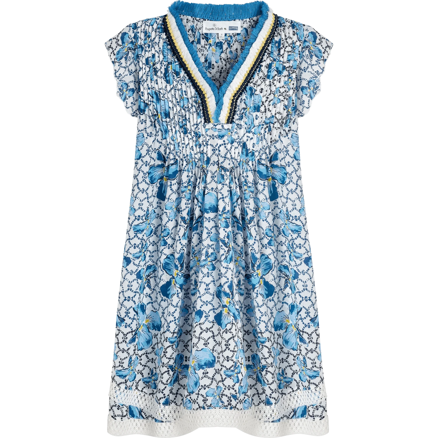 Girls Mini Dress Iris Lace- Vilebrequin X Poupette St Barth 3 Girls Mini Dress Iris Lace- Vilebrequin X Poupette St Barth