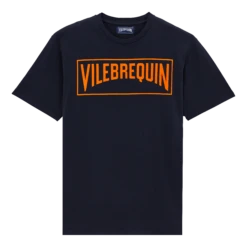 Men Cotton T-Shirt Vilebrequin Logo Flocked