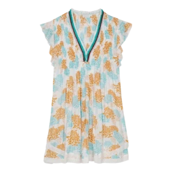 Women Mini Dress Iridescent Flowers Of Joy- Vilebrequin X Poupette St Barth