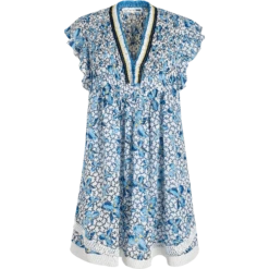 Women Mini Dress Iris Lace- Vilebrequin X Poupette St Barth