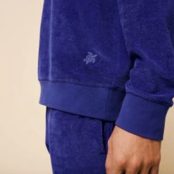 Vilebrequin Unisex Terry Sweatshirt Solid -Outdoor Beach & Swimwear SWEC3Q02 354 supp2 3920x3920 1