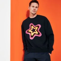 Vilebrequin Men Cotton Sweatshirt Stars Gift -Outdoor Beach & Swimwear SWEC3S24 390 frontworn 3064x3064 1