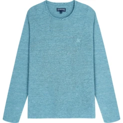 Vilebrequin Unisex Linen Long Sleeves T-shirt Solid