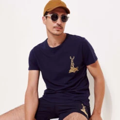 Vilebrequin Men Cotton T-Shirt The Year Of The Rabbit -Outdoor Beach & Swimwear TAOC3P22 390 supp6 3920x3920 1