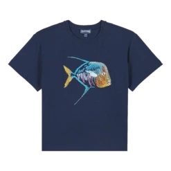 Vilebrequin Boys Organic Cotton T-Shirt Piranhas