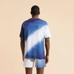 Vilebrequin Men Organic Cotton T-shirt Tie & Dye -Outdoor Beach & Swimwear TRKH3P15 367 backworn 3920x3920 1