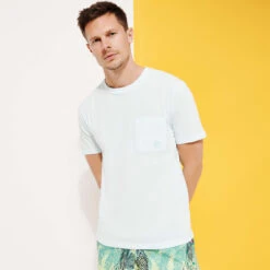Vilebrequin Men Organic Cotton T-Shirt Solid -Outdoor Beach & Swimwear TTNU0P00 348 frontworn 3920x3920 1