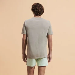 Vilebrequin Men Organic Cotton T-shirt Solid 10 Vilebrequin Men Organic Cotton T-shirt Solid -Outdoor Beach & Swimwear TTNU3P11 425 backworn 3920x3920 1
