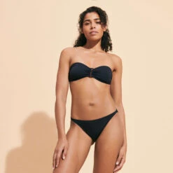 Vilebrequin Women Bandeau Bikini Top Solid -Outdoor Beach & Swimwear UCEH3G78 990 frontworn 3920x3920 1