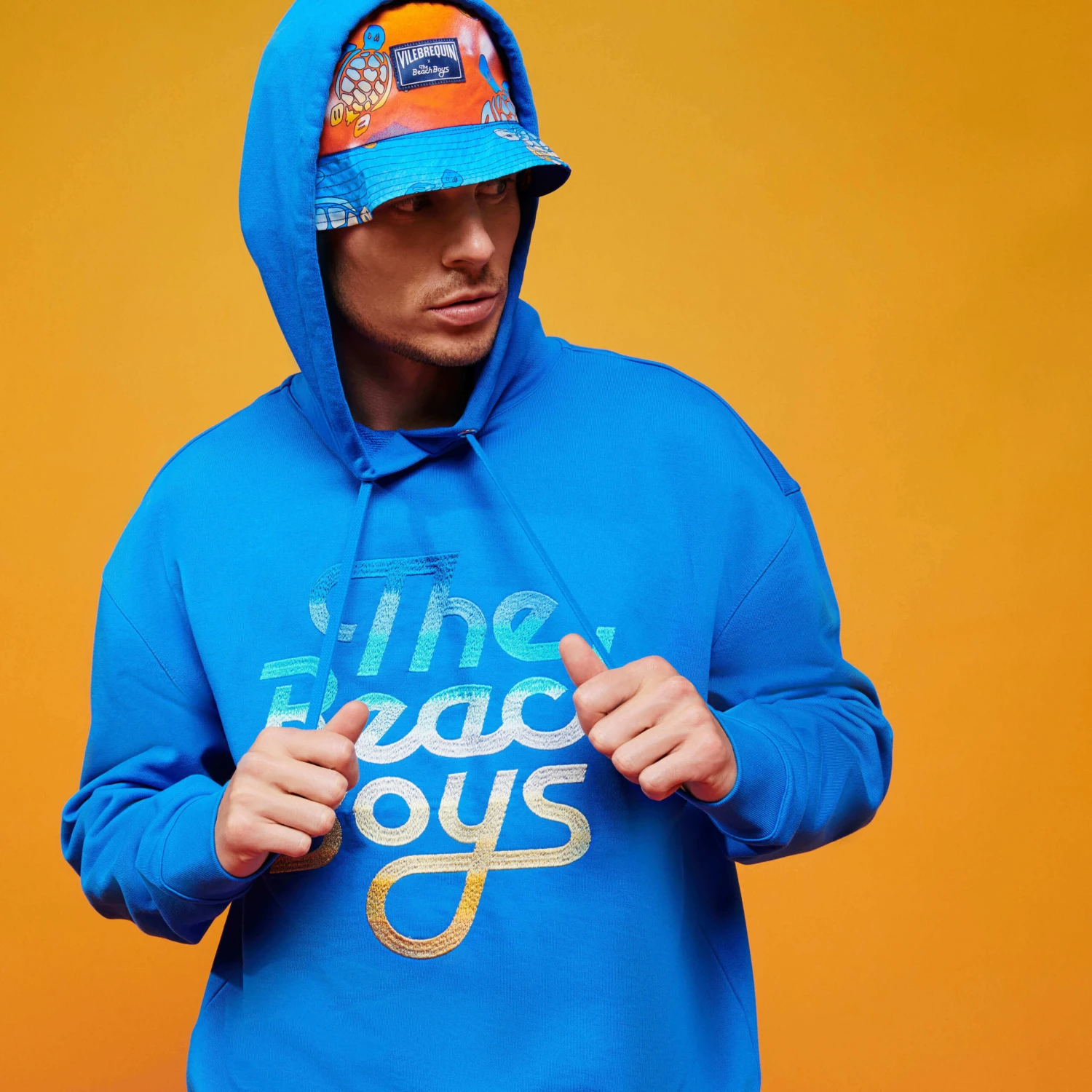 Men Hoodie Gradient Embroidered Logo - Vilebrequin X The Beach Boys 7 Men Hoodie Gradient Embroidered Logo - Vilebrequin X The Beach Boys - Image 5